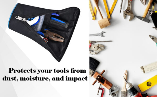 PAHAL Tool PouchBag Waterproof Multipurpose Heavy Duty for Tools of Beautician,Painter,Electrician,office,school,student, girl, boy, Car, universal Multipurpose Black kit - Image 6