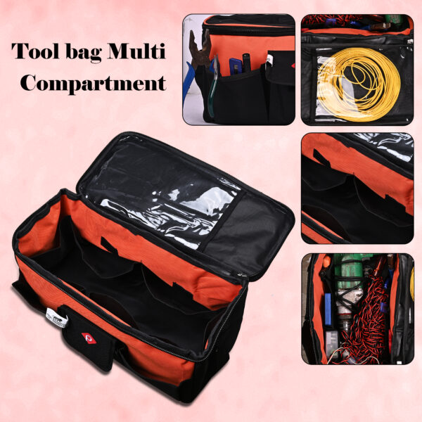 PAHAL Tool Bag Rectangular Wide Open Mouth,Heavy Duty Electrician,Mechanic,Carpanter, Ac Technician Heavy Duty Tool Bag - Image 14