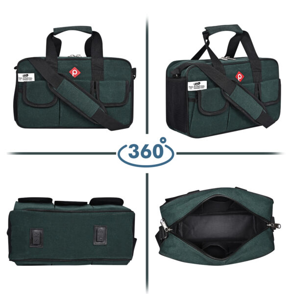PAHAL Canvas Green Heavy Duty Tool Bag made of Tarpaulin Cloth for tools of Electrician & all Technician, Plumber(16 Pockets) - Image 7