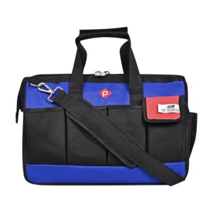 PAHAL Nylon Electrician and Technician Open Mouth Blue Tool Bag (16-inch)