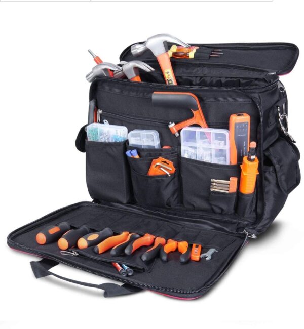 Pahal Electrician, Technician, Service Engineer, Mechanic, Plumber and Carpenter Nylon Tool Bag (Red) - Image 5