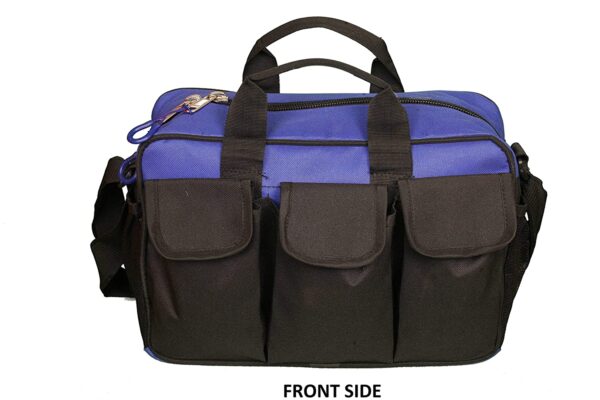 Pahal Nylon Tool Bag for Electrician, Technician, Mechanic, Service Engineer Water Proof Heavy Duty 13 Inch 14 Pockets (Blue) - Image 2