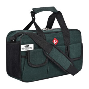 PAHAL Canvas Green Heavy Duty Tool Bag made of Tarpaulin Cloth for tools of Electrician & all Technician, Plumber(16 Pockets)