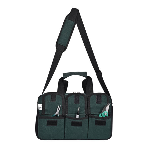 PAHAL Canvas Green Heavy Duty Tool Bag made of Tarpaulin Cloth for tools of Electrician & all Technician, Plumber(16 Pockets) - Image 5