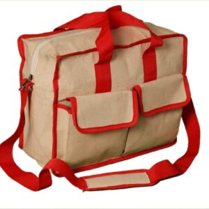 PAHAL Canvas White Tool Bag Heavy Duty for Tools of Electrician,Technician,home (4 Pockets)