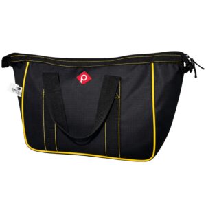 PAHAL Tool Bag Waterproof Electrician Technician Plumber Service Engineer Car Domestic Div Beautician Black 13 Inch 6 Pockets Inside, Medium