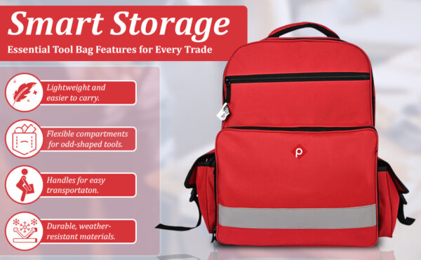 PAHAL Medicine Nylon Portable Large Backpack Medical First Aid Kit Storage bag Empty (No Medicine Included) | Medical Emergency | First Aid Kit Bag | Travelling Car, Home, Office (Red Color) - Image 8