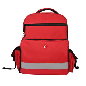 PAHAL Medicine Nylon Portable Large Backpack Medical First Aid Kit Storage bag Empty (No Medicine Included) | Medical Emergency | First Aid Kit Bag | Travelling Car, Home, Office (Red Color)