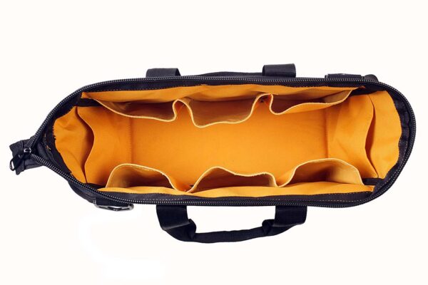Pahal Tool Bag Nylon Waterproof Heavy duty for tools of Electrician,Plumber For Men 14 inch (Yellow, Medium) - Image 5