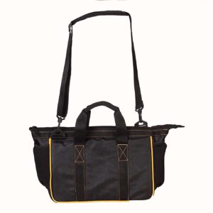 Pahal Tool Bag Nylon Waterproof Heavy duty for tools of Electrician,Plumber For Men 14 inch (Yellow, Medium)