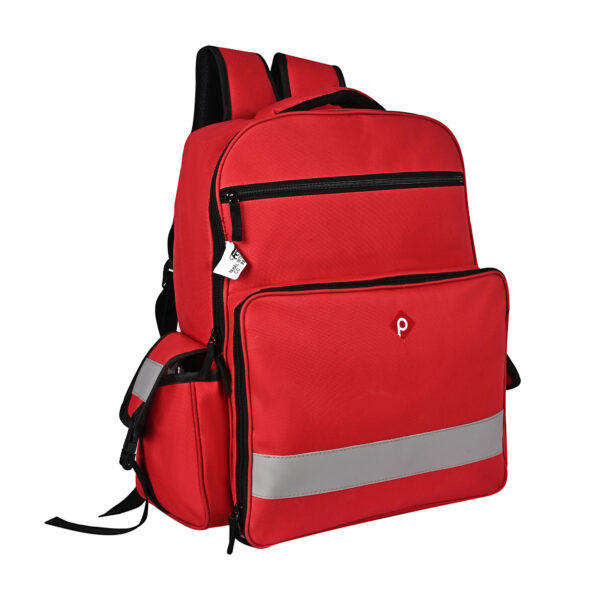 PAHAL Medicine Nylon Portable Large Backpack Medical First Aid Kit Storage bag Empty (No Medicine Included) | Medical Emergency | First Aid Kit Bag | Travelling Car, Home, Office (Red Color) - Image 2