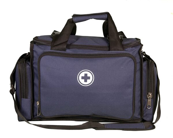 PAHAL Multi-Function Doctor First Aid Medicine Instrument Vaccination Kit Bag large Empty heavy duty for Home,Office,Hospital,Clinic,18" Blue, 8 Pocket 3 Partition
