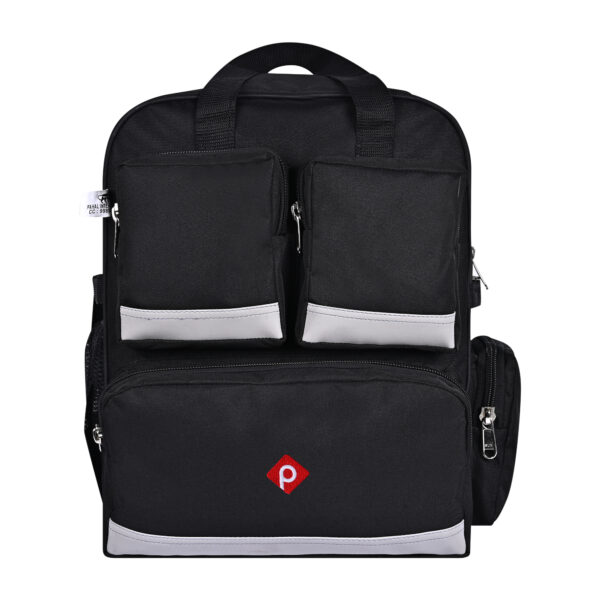 Pahal Nylon Tool Bag Backpack Waterproof Heavy Duty for Tools of Electrician,Technician,Black 19 Pockets 19 INCH - Image 2