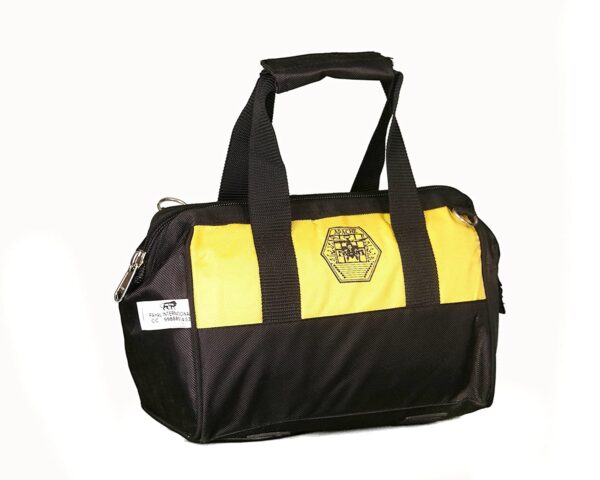 PAHAL Tool Bag with Multipurpose Tool Storage | Durable Nylon Water Resistant Bag | 12 Inch Bag for Electricians Plumbers & Technicians | Tool Organiser | For all Hand & Power Tools Yellow Black