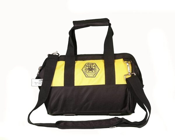 PAHAL Tool Bag with Multipurpose Tool Storage | Durable Nylon Water Resistant Bag | 12 Inch Bag for Electricians Plumbers & Technicians | Tool Organiser | For all Hand & Power Tools Yellow Black - Image 2