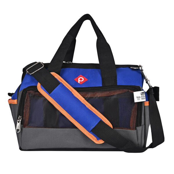 PAHAL 12 Inch Multipurpose Tools Storage Bag Water Resistant for Electrician Plumber Technician Nylon Material Color Blue Black - Image 2
