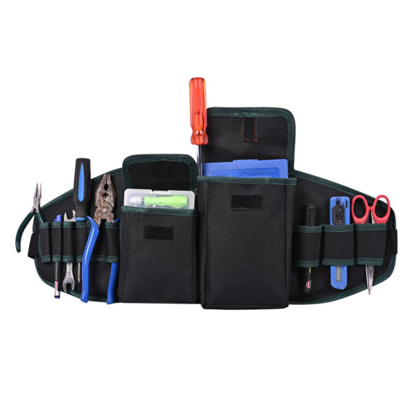 PAHAL Tool Belt for Electrician, Carpenter, Construction Worker-Adjustable Utility Tool Belt,Waist Pouch,Garden Apron, Length-24 Inch Black - Image 3