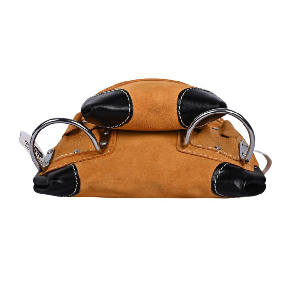 PAHAL Tool Belt Leather Heavy Duty Pouch Apron with suspender for Men Women Carpenter Electrician yellow L14" X W10" - Image 5
