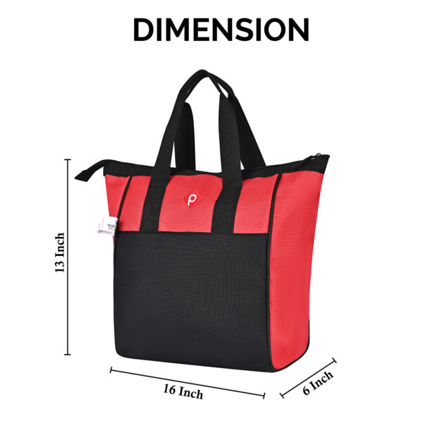 PAHAL Portable heavy duty Tool Bag/Tools Bag for Electrician, Plumber, Carpenter, Mechanic, Service Engineer Red Black 11X6X13 - Image 7