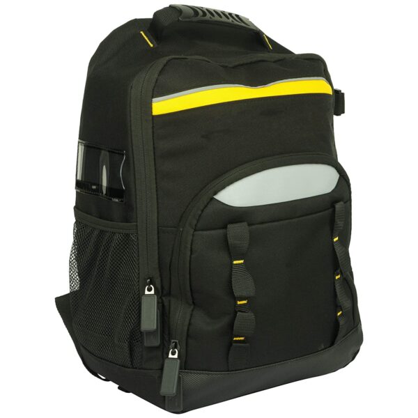 PAHAL Heavy Duty Fabric Tool Bag Back Pack (Yellow & Black) for Electrician Technician Service Engineer - Image 2