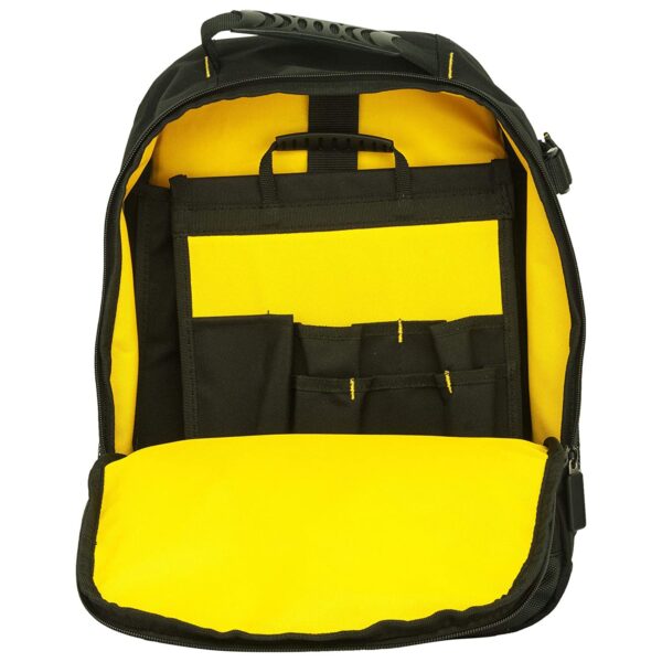 PAHAL Heavy Duty Fabric Tool Bag Back Pack (Yellow & Black) for Electrician Technician Service Engineer - Image 4