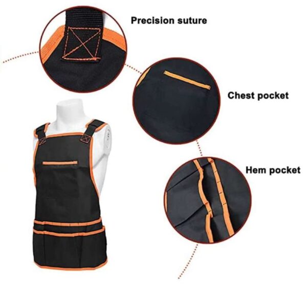 PAHAL Tool Apron Tool Bag Garden Apron Work Apron with Pockets Adjustable Size Fits Men and Women Size-60X60cm - Image 3