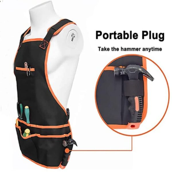 PAHAL Tool Apron Tool Bag Garden Apron Work Apron with Pockets Adjustable Size Fits Men and Women Size-60X60cm - Image 5