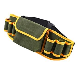 PAHAL Waist Canvas Tool Belt Heavy duty Multipurpose for Tools of Electrician all Technician (L-500mm X 155mm) Green Yellow