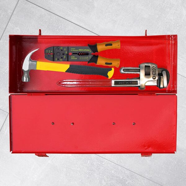 PAHAL Metal Tool Box (Red, 16X5X5.5 Inch) - Image 3