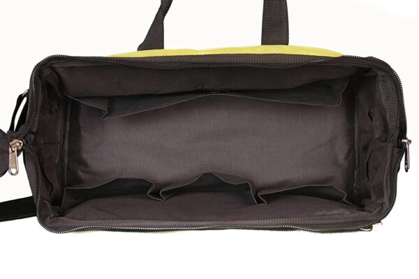 PAHAL Electrician Plumber Technician Line man Multipurpose Tool Storage bag Heavy Duty Yellow/Black Nylon 18 Inch 8 Pockets - Image 4