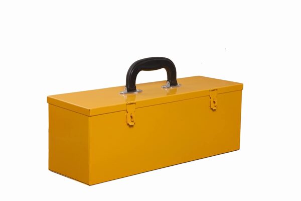 PAHAL Tool Box Metal Single Compartment Portable Heavy Duty For Electrician Plumber Technician Carpenter Domestic Yellow length 16 Inch - Image 2
