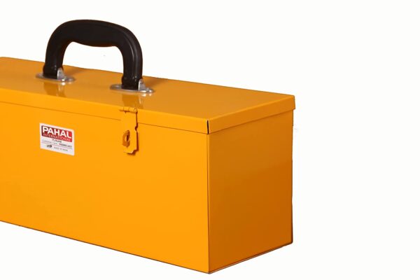 PAHAL Tool Box Metal Single Compartment Portable Heavy Duty For Electrician Plumber Technician Carpenter Domestic Yellow length 16 Inch - Image 4
