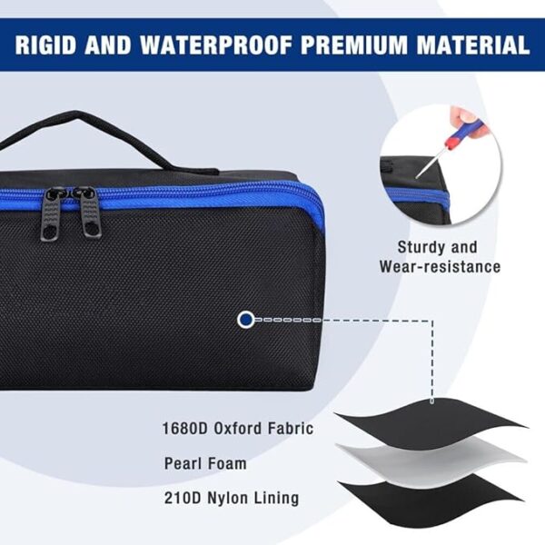 PAHAL Tool Bag, 10" Wide Mouth Utility Tool Bag with Zipper, Heavy Duty Tool Storage Bag, Multipurpose Tool Case Small Tool Bag for Organizer - Image 5