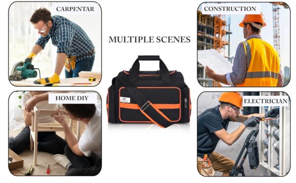 PAHAL TOOL BAG ELECTRCIAN, SERVICE ENGINEER, CAR WASHING KIT, AC TECHNICIAN, PLUMBER, CARPANTER HEAVY DUTY BAG (ORANGE) - Image 8