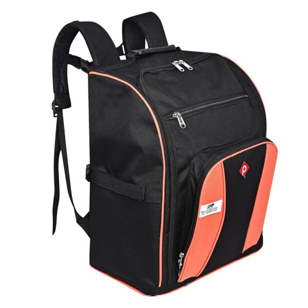 Pahal Nylon Tool Bag Backpack Waterproof Heavy Duty for Tools of Electrician, Technician, Black/Orange 36 Pockets 17 INCH - Image 2