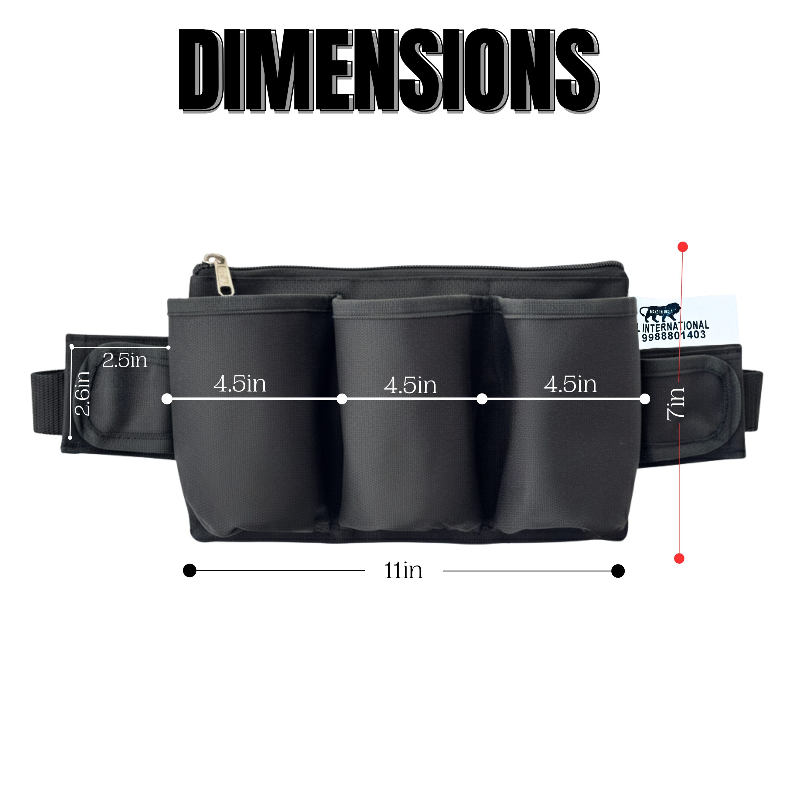 PAHAL Tool Pouch, Waist Tools Bag Belt, Bottle Holster, Heavy Duty Working Tool Apron for Janitorial, Custodial, Housekeeping, Cleaning - Image 4