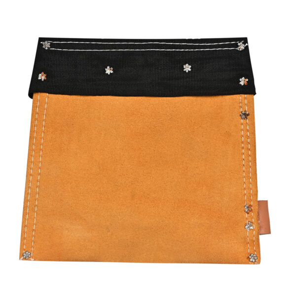 PAHAL Leather Tool Bag 4 Pockets with 1 Leather Hammer Holder and 1 Tape Holder (Brown, 8 x 8.5 inches) - Image 4