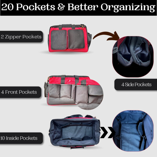 PAHAL Tool Bag Heavy duty Nylon with Pockets Warranty 6 Months - Image 3